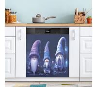 xigua Magnetic Dishwasher Stickers Christmas Gnomes Kitchen Dishwasher Cover Sticker, Panel Decal Home Decor Cabinet Appliances Stickers 23in W x 26in H
