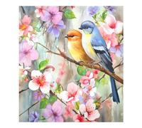 xigua Magnetic Dishwasher Stickers Colorful Birds Flowers Kitchen Dishwasher Cover Sticker, Panel Decal Home Decor Cabinet Appliances Stickers 23in W x 26in H