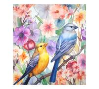 xigua Magnetic Dishwasher Stickers Colorful Birds Flowers Kitchen Dishwasher Cover Sticker, Panel Decal Home Decor Cabinet Appliances Stickers 23in W x 26in H