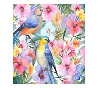 xigua Magnetic Dishwasher Stickers Colorful Birds Flowers Kitchen Dishwasher Cover Sticker, Panel Decal Home Decor Cabinet Appliances Stickers 23in W x 26in H