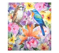 xigua Magnetic Dishwasher Stickers Colorful Birds Flowers Kitchen Dishwasher Cover Sticker, Panel Decal Home Decor Cabinet Appliances Stickers 23in W x 26in H