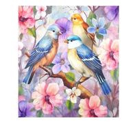 xigua Magnetic Dishwasher Stickers Colorful Birds Flowers Kitchen Dishwasher Cover Sticker, Panel Decal Home Decor Cabinet Appliances Stickers 23in W x 26in H