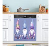 xigua Magnetic Dishwasher Stickers Cute Gnomes Kitchen Dishwasher Cover Sticker, Panel Decal Home Decor Cabinet Appliances Stickers 23in W x 26in H