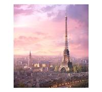 xigua Magnetic Dishwasher Stickers Eiffel Tower Pattern Kitchen Dishwasher Cover Sticker, Panel Decal Home Decor Cabinet Appliances Stickers 23in W x 26in H