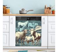 xigua Magnetic Dishwasher Stickers Farm Animals Kitchen Dishwasher Cover Sticker, Panel Decal Home Decor Cabinet Appliances Stickers 23in W x 26in H