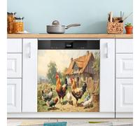 xigua Magnetic Dishwasher Stickers Farm House Kitchen Dishwasher Cover Sticker, Panel Decal Home Decor Cabinet Appliances Stickers 23in W x 26in H