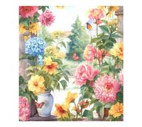 xigua Magnetic Dishwasher Stickers Flowers Watercolor Kitchen Dishwasher Cover Sticker, Panel Decal Home Decor Cabinet Appliances Stickers 23in W x 26in H