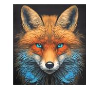 xigua Magnetic Dishwasher Stickers Fox Portrait Art Kitchen Dishwasher Cover Sticker, Panel Decal Home Decor Cabinet Appliances Stickers 23in W x 26in H