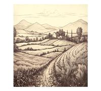 xigua Magnetic Dishwasher Stickers Italian Countryside Kitchen Dishwasher Cover Sticker, Panel Decal Home Decor Cabinet Appliances Stickers 23in W x 26in H