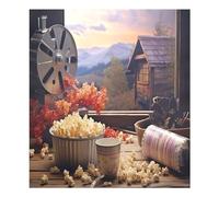 xigua Magnetic Dishwasher Stickers Popcorn Theater Kitchen Dishwasher Cover Sticker, Panel Decal Home Decor Cabinet Appliances Stickers 23in W x 26in H