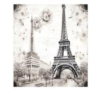 xigua Magnetic Dishwasher Stickers Retro Eiffel Tower Kitchen Dishwasher Cover Sticker, Panel Decal Home Decor Cabinet Appliances Stickers 23in W x 26in H