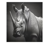 xigua Magnetic Dishwasher Stickers Rhinoceros Portrait Kitchen Dishwasher Cover Sticker, Panel Decal Home Decor Cabinet Appliances Stickers 23in W x 26in H