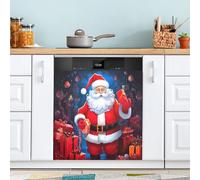 xigua Magnetic Dishwasher Stickers Santa Clause Kitchen Dishwasher Cover Sticker, Panel Decal Home Decor Cabinet Appliances Stickers 23in W x 26in H
