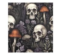 xigua Magnetic Dishwasher Stickers Skull and Mushrooms Kitchen Dishwasher Cover Sticker, Panel Decal Home Decor Cabinet Appliances Stickers 23in W x 26in H