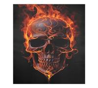 xigua Magnetic Dishwasher Stickers Skull with Flames Kitchen Dishwasher Cover Sticker, Panel Decal Home Decor Cabinet Appliances Stickers 23in W x 26in H