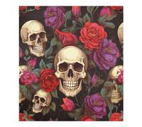 xigua Magnetic Dishwasher Stickers Skull with Flower Kitchen Dishwasher Cover Sticker, Panel Decal Home Decor Cabinet Appliances Stickers 23in W x 26in H