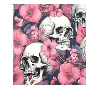 xigua Magnetic Dishwasher Stickers Skull with Pink Flowers Kitchen Dishwasher Cover Sticker, Panel Decal Home Decor Cabinet Appliances Stickers 23in W x 26in H