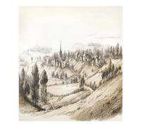 xigua Magnetic Dishwasher Stickers Village Painting Kitchen Dishwasher Cover Sticker, Panel Decal Home Decor Cabinet Appliances Stickers 23in W x 26in H