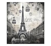 xigua Magnetic Dishwasher Stickers Vintage Eiffel Tower Kitchen Dishwasher Cover Sticker, Panel Decal Home Decor Cabinet Appliances Stickers 23in W x 26in H