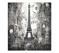 xigua Magnetic Dishwasher Stickers Vintage Eiffel Tower Kitchen Dishwasher Cover Sticker, Panel Decal Home Decor Cabinet Appliances Stickers 23in W x 26in H