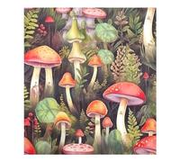 xigua Magnetic Dishwasher Stickers Watercolor Mushroom Kitchen Dishwasher Cover Sticker, Panel Decal Home Decor Cabinet Appliances Stickers 23in W x 26in H
