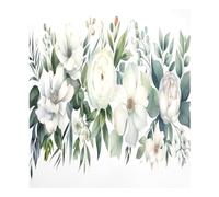 xigua Magnetic Dishwasher Stickers Watercolor White Floral Kitchen Dishwasher Cover Sticker, Panel Decal Home Decor Cabinet Appliances Stickers 23in W x 26in H