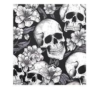 xigua Magnetic Dishwasher Stickers White Skull Black Kitchen Dishwasher Cover Sticker, Panel Decal Home Decor Cabinet Appliances Stickers 23in W x 26in H