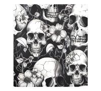 xigua Magnetic Dishwasher Stickers White Skull Black Kitchen Dishwasher Cover Sticker, Panel Decal Home Decor Cabinet Appliances Stickers 23in W x 26in H