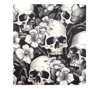 xigua Magnetic Dishwasher Stickers White Skull Kitchen Dishwasher Cover Sticker, Panel Decal Home Decor Cabinet Appliances Stickers 23in W x 26in H
