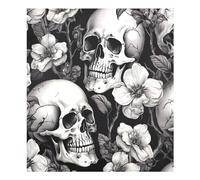 xigua Magnetic Dishwasher Stickers White Skull Kitchen Dishwasher Cover Sticker, Panel Decal Home Decor Cabinet Appliances Stickers 23in W x 26in H