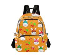 xigua Mini Backpack for Women Cute Bunny Faces Mini Small Backpack Purse Lightweight Casual Daypack, 8.5L