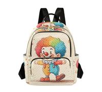 xigua Mini Backpack for Women Cute Cartoon Clown Mini Small Backpack Purse Lightweight Casual Daypack, 8.5L