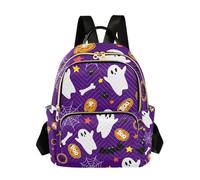 xigua Mini Backpack for Women Halloween Cute Ghosts Mini Small Backpack Purse Lightweight Casual Daypack, 8.5L