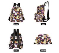 xigua Mini Backpack for Women Halloween Cute Ghosts Mini Small Backpack Purse Lightweight Casual Daypack, 8.5L