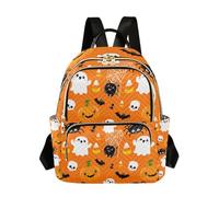 xigua Mini Backpack for Women Halloween Pumpkins Ghosts Mini Small Backpack Purse Lightweight Casual Daypack, 8.5L