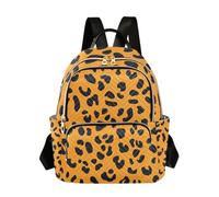 xigua Mini Backpack for Women Leopard Print Orange Mini Small Backpack Purse Lightweight Casual Daypack, 8.5L