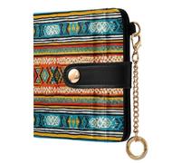 xigua Native American Tapestry Patterns Women's RFID Wallet -Sof Leather Small Ladies Purse with Zipper Coin Pocket & ID Window - Purse Card Holder for Women919
