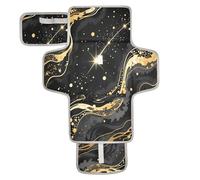 xigua Night Sky Marble Texture Portable Diaper Changing Pad, Waterproof Baby Changing Mat with Storage Pocket & Built-in Pillow, Foldable Travel Pad, Newborn Gift Set for Boy Girl