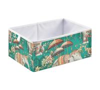 xigua Ornamental Elephants Storage Cubes - Heavy Duty Fabric Storage Cubes for Shelves Closet - Collapsible Bins for Organizing Clothes Blankets Toys