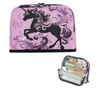 xigua Pencil Case Elegant Horse Large Pencil Pouch for School College Office Upright Pencil Organizer for Student Teens
