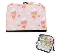 xigua Pencil Case Kawaii Ice Cream Large Pencil Pouch for School College Office Upright Pencil Organizer for Student Teens