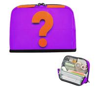 xigua Pencil Case Orange Question Sign Large Pencil Pouch for School College Office Upright Pencil Organizer for Student Teens