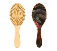 xigua Peony and Snake Hair Brush,Massage Wooden Hairbrush Reducing Hair Breakage and Frizzy,No More Tangle for All Hair Types734