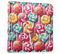 xigua Photo Album Self Adhesive 2x3 4x6 5x7 6x8 Pictures, Candy Colorful Lollipops Scrapbook Album DIY Scrap Book 40 Sticky Pages for Family Travel Wedding Baby