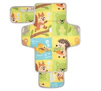 xigua Playful Cartoon Animals Portable Diaper Changing Pad, Waterproof Baby Changing Mat with Storage Pocket & Built-in Pillow, Foldable Travel Pad, Newborn Gift Set for Boy Girl