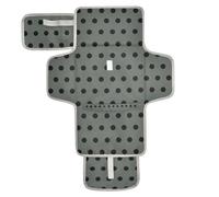 xigua Polka Dots Grey Black Portable Diaper Changing Pad, Waterproof Baby Changing Mat with Storage Pocket & Built-in Pillow, Foldable Travel Pad, Newborn Gift Set for Boy Girl