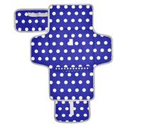 xigua Polka Dots Navy White Portable Diaper Changing Pad, Waterproof Baby Changing Mat with Storage Pocket & Built-in Pillow, Foldable Travel Pad, Newborn Gift Set for Boy Girl