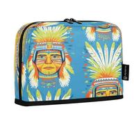 xigua Portraits of Indian Tribes Big Capacity Pencil Case Large Pencil Pen Pouch Bag for School College Office Organizer for Student Teens Girls Adults283