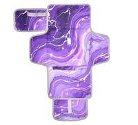 xigua Purple Galaxy Marble Portable Diaper Changing Pad, Waterproof Baby Changing Mat with Storage Pocket & Built-in Pillow, Foldable Travel Pad, Newborn Gift Set for Boy Girl