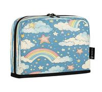 xigua Rainbow White Clouds Big Capacity Pencil Case Large Pencil Pen Pouch Bag for School College Office Organizer for Student Teens Girls Adults42